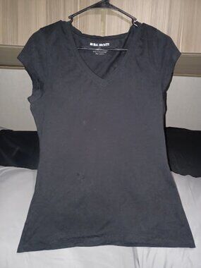Moral Society Black V-neck tee